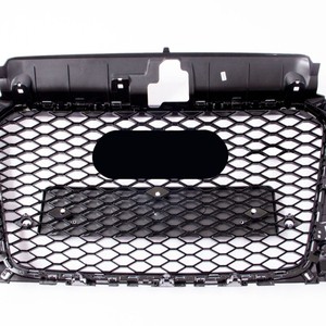 <b>Modified</b> Front Grille For 2014-2016 Audi A3 S3 Black And Silver ABS <b>Plastic</b> Bumper Air Intake Without Logo - Product Image 2