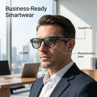 Gafas Inteligentes 2026, Fotografía de 13 Megapíxeles, Video 4K Ultra HD, Interacción Táctil para Llamadas, Estuche de Carga de Cuero