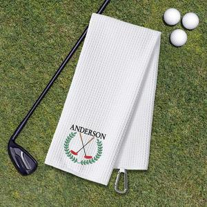 Toalla Deportiva de Golf Personalizada con Patrón de Waffle de Microfibra, Bordada, Regalos para Padrinos de Boda, Toalla Plegable Triple Personalizada, Promocional Deportiva - Product Image 3