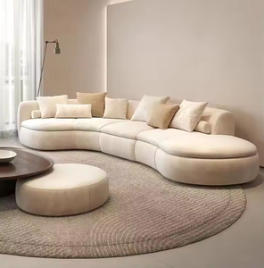 Ensemble de grands canapés <span class=keywords><strong>Piaf</strong></span> en cuir blanc sur mesure pour salon en cuir véritable avec remplissage en éponge pour la maison ou le centre commercial - Product Image 1