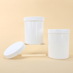 White PET Cylinder Plastic <b>Bottle</b> with Screw Cap for Cosmetic Use 250ML - Product Image 2