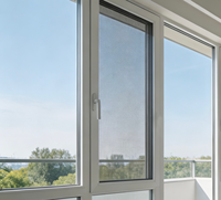 Ventana Corredera Moderna con Marco de Plástico y Vidrio, Ventanas de Policarbonato, Aluminio y PVC con Mosquitera, Ventanas Abatibles Personalizadas de Ahorro Energético