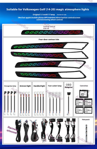 Kit d'éclairage d'ambiance 64 couleurs LED pour grille d'aération, rétroéclairage de tableau de bord, accessoires intérieurs pour VW Golf 7 7.5 - Product Image 2