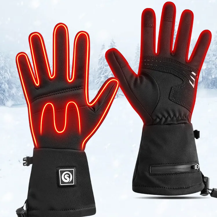 Savior Winter Hand Warmer Gloves Waterproof Thermal Rechargeable Warm Touch Screen Electric Heated Bicycle Gloves