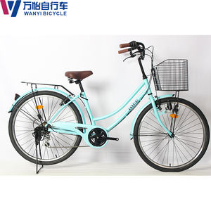 Vélo de ville rétro <span class=keywords><strong>classique</strong></span> personnalisé pour adultes, 26 pouces, avec fourche en acier, vente en gros pour femmes - Product Image 4