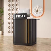 Bureau de réception exécutif en acier inoxydable - Design de bureau moderne, écologique, robuste, dimensions personnalisables pour les entreprises