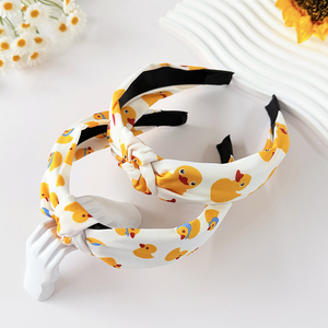 Diadema Anudada Personalizada con Diseño <span class=keywords><strong>de</strong></span> Pato Amarillo, Banda Ancha Antideslizante para el Cabello, Accesorios <span class=keywords><strong>de</strong></span> Tela para Mujeres y Niñas - Product Image 5