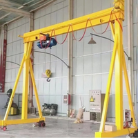 Nouvelle grue portique mobile sans rail de 1 tonne, en acier, avec moteur et engrenages sur roues, en promotion