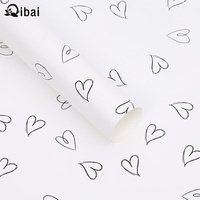 Kertas Qibai tahan air dicetak cinta hati Oya kertas Cynthia kertas pembungkus bunga