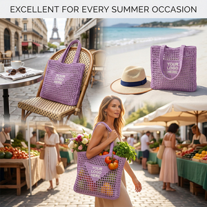 <span class=keywords><strong>Sac</strong></span> fourre-tout en paille tressé à la <span class=keywords><strong>main</strong></span> SHINY tendance, <span class=keywords><strong>sac</strong></span> de plage au crochet avec logo personnalisé, <span class=keywords><strong>sac</strong></span> de shopping ajouré en maille pour les vacances d'été - Product Image 2