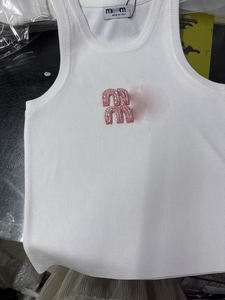 Tops <span class=keywords><strong>de</strong></span> Verano para <span class=keywords><strong>Mujer</strong></span> 2026, Ropa <span class=keywords><strong>de</strong></span> Diseñador al por Mayor, Top Corto Negro <span class=keywords><strong>de</strong></span> Verano, Top <span class=keywords><strong>de</strong></span> Punto con Pedrería Blanca para Damas - Product Image 3