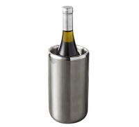 Seau à glace en acier inoxydable pour vin et boissons, finition satinée, personnalisable, vente en gros pour fabricants, idéal pour bars et restaurants.