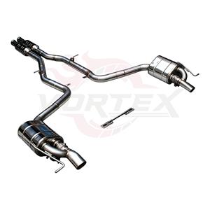 Kit d'échappement Catback en acier inoxydable poli miroir Vortex avec embouts doubles pour Mercedes-Benz GLS400 GLS450 X166 3.0T 2016-2019 Mod - Product Image 2