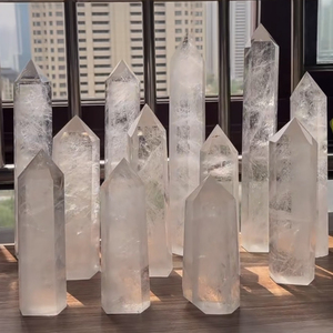Artículos Espirituales, Péndulo de Cristal para Meditación, Varita de Cuarzo Transparente de Gran Tamaño, Torres de Cristal de Cuarzo Transparente - Product Image 3