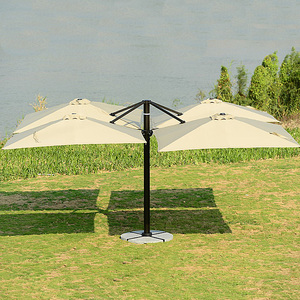 Aluminum Commercial <strong>Parasol</strong> Large Sunshade Outdoor 4 Person Tent Waterproof Multi Canopy Cantilever <strong>Umbrella</strong>
