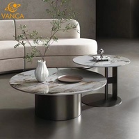 Table basse moderne de salon, style nordique, ronde, de luxe, ensemble de tables basses pour le salon, la maison
