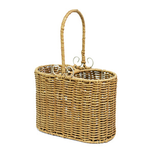 Wholesale Hand-Woven Plastic Wicker Basket Wine Picnic Basket With Handle Picnic Basket Producers