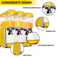 Vente flash : Distributeur de boissons rotatif à trois réservoirs pour la restauration, machine à jus commerciale