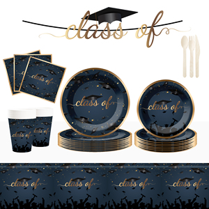 DAMAI - Juego de Platos de Papel Personalizados para Graduación, Decoraciones Desechables para Fiestas, para 8 Personas - Product Image 2