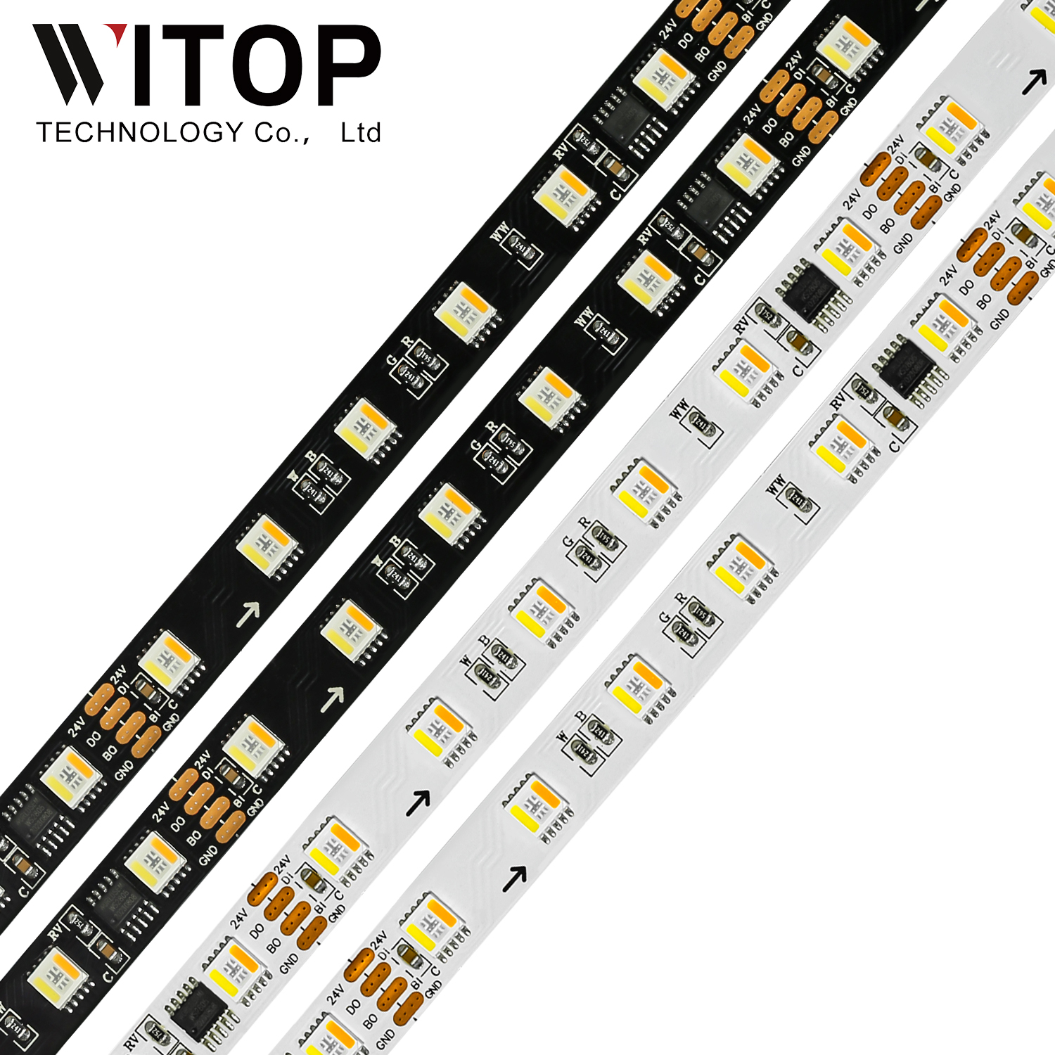 Witop WS2805-60LEDs-24V RGB CCT Smart LED Strip Light - 5050 Addressable Pixel Tape