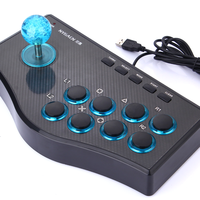 Joystick Arcade con Motor de Vibración, Controlador de Juegos para PS3, PC, Android, USB, Juegos de Lucha como Street Fighter