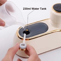 Fer à vapeur électrique à main avec 1200W de puissance, réservoir d'eau de 230ml anti-brûlure à sec-Vapeur portable pour vêtements à usage domestique