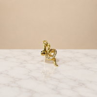 Breloques Serpent en Laiton, Plaqué Or/Rhodium, Micro-Pavé Zircon, Pendentifs Animaux pour la Fabrication de Bijoux et la Création d'Accessoires Spéciaux
