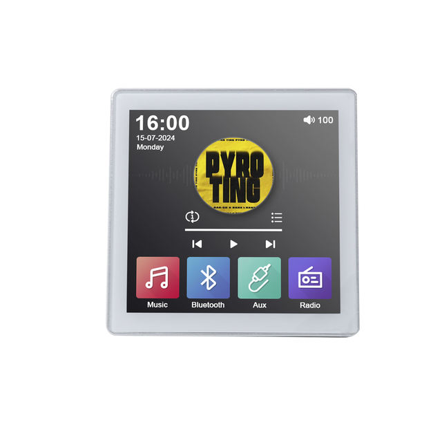T Mini 4 Inch Background Music System Bluetooth 4 Channel 25W Pa Home Audio  Touch Screen Remote Control Wall Amplifier