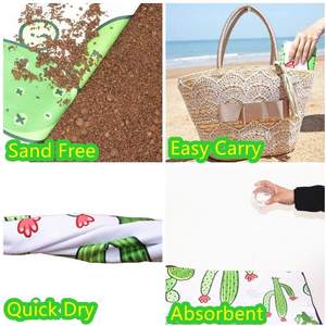 Serviette de plage personnalisée en microfibre, absorbante, compressée, imprimée, design uni, nouvelle collection été 2024, fabrication OEM - Product Image 6
