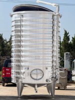Cuve sous pression à double enveloppe en acier inoxydable SUS304 pour stockage de bière et de jus, contrôle PLC, 100L-50000L, 220V, 1.5KW