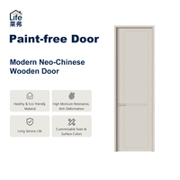 Pintu Interior Kayu Ukir Garis Sederhana Gaya Minimalis Modern Ramah Lingkungan Insulasi Suara Pintu Kamar Kustom untuk Rumah Hotel