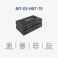 Kit d'extension HDMI 4K 70m sur un seul câble CAT5e/6 avec contrôle bidirectionnel, conception sans ventilateur pour l'épissure d'écrans LCD