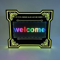 App-Control Scroll Message Marquee Board Bienvenido VIP Neon Sign LED Digital Display Rack-Baller Alert Game Display Thanksgiving