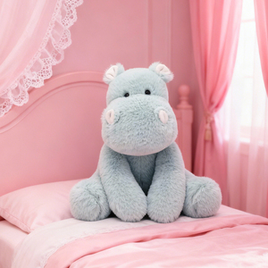 Grosir 22 Cm kustom mainan mewah hewan boneka bayi hewan kuda nil mewah produsen mainan di Cina - Product Image 5