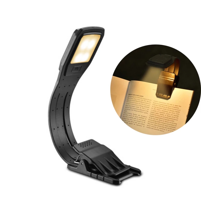 Новый USB перезаряжаемые Настольная лампа светодиодная лампа для чтения 4 уровня яркости для защиты глаз клип лампа для чтения для ночного чтения книги