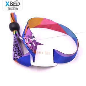 Pulsera <span class=keywords><strong>de</strong></span> Tela RFID Personalizada, Superventas, para Festivales <span class=keywords><strong>de</strong></span> Música Deportivos, 13.56Mhz NFC, Pulsera Tejida para Eventos sin Efectivo - Product Image 3
