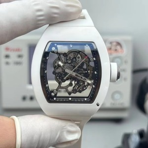 Montre mécanique automatique pour homme, de luxe décontractée haut de gamme, en céramique blanche, squelette, étanche, de haute qualité, de style sportif - Product Image 2