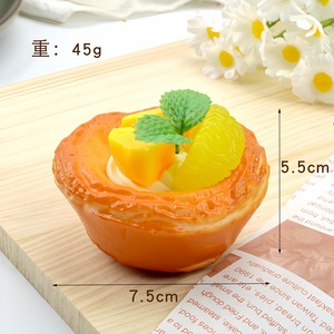 1 Modelo de comida de simulación: Pastel de pan suave y Tarta de huevo simulada, 7 cm, imán de nevera, accesorios para decoración de vitrinas y bodas - Product Image 6