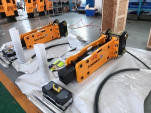 SOOSAN SB43 Brise-roche hydraulique de type supérieur pour excavatrice de 5 à 12 tonnes avec tuyaux de burin, boîte à outils et joint K - Product Image 2
