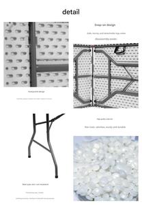 Tavolo Pieghevole in Plastica per Esterni con Sconto Quantità, Facile <span class=keywords><strong>da</strong></span> Pulire, Portatile per Eventi e Feste - Product Image 3