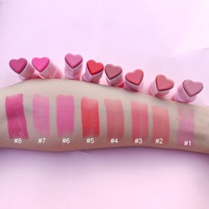 Venta al por mayor maquillaje rubor Etiqueta Privada Rosa amor corazón cara rubor palo crema vegano añadir su logotipo maquillaje rubor - Product Image 6