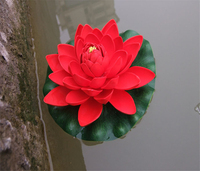 Lebensechte künstliche schwimmende Schaum Lotusblume Bunte Seerose Pad Ornament Perfekt für Hausgarten Teich Dekoration