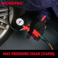 WORKPRO Kit de pistolet de gonflage de pneu pneumatique Mécanisme pneumatique Outil d'équipement mécanique puissant