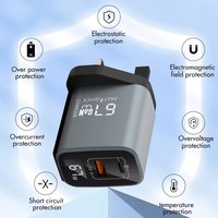 Chargeur 3 ports GaN 67W, charge super rapide, adaptateur Type C, QC4.0 PD 3.0, chargeur USB C intelligent pour iPhone 15/14/13 iPad Pro
