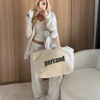 Sac fourre-tout en toile robuste et écologique avec poignée large en sangle, grande capacité, logo personnalisé, taille sur mesure, capacité de charge de 10 kg