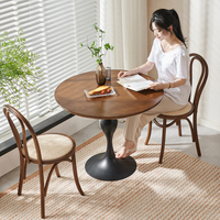 Mobilier pour restaurant, loisirs, bureau rétro, table ronde en bois massif, café, restaurant, ensemble table et chaises