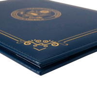 Porte-diplôme avec logo doré pour certificat de citoyenneté américaine