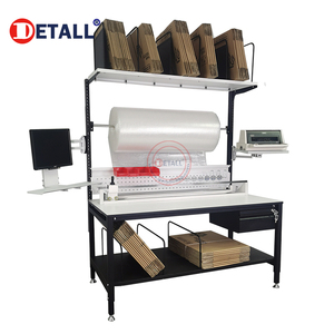 Table d'emballage simple |   Banc de travail de base avec coupe-papier pour l'expédition, le commerce électronique et l'emballage des entreprises à domicile - Product Image 5