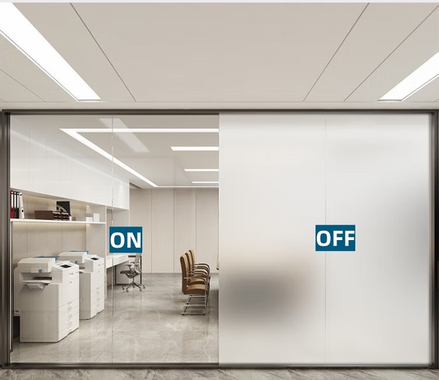 Switchable Smart Glass Film with PDLC - Frost to Clear in Seconds. Energy Saving, Support OEM & Project Quote