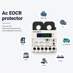 Relais de protection moteur numérique de précision EOCR-SSD 220V, relais thermique électronique réglable contre les surcharges pour pompes et ventilateurs industriels - Product Image 1